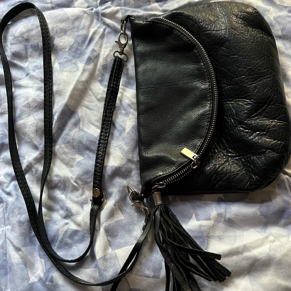 Italian leather crossbody, made in Italy